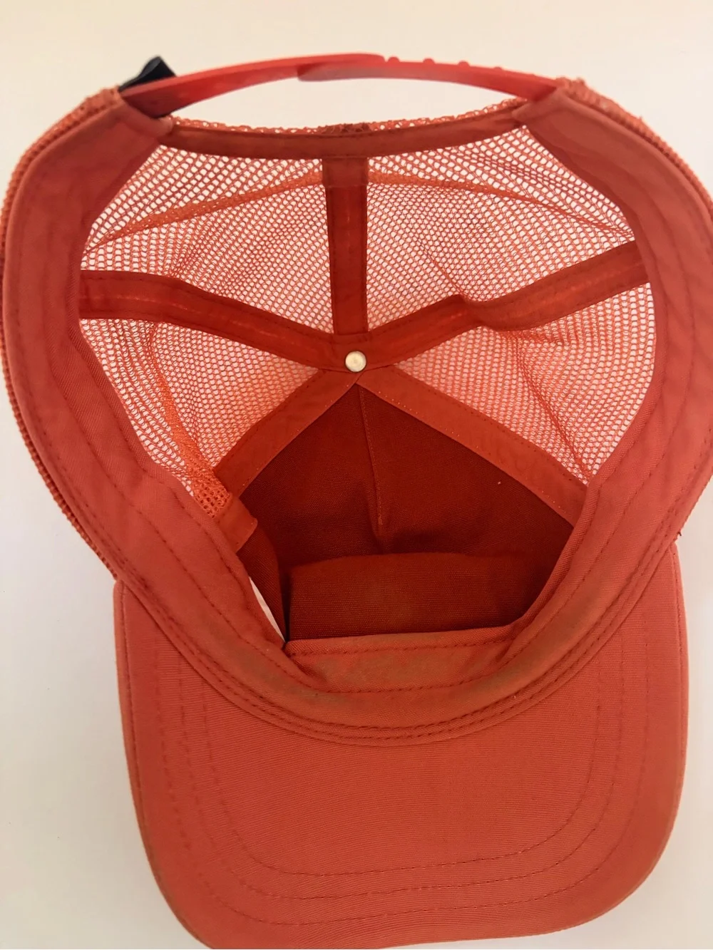 Patagonia Coral and Cream Logo Trucker Hat